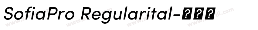 SofiaPro Regularital字体转换